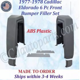 NEW 1977 1978 Cadillac Eldorado 6 Piece Front Bumper Filler Panel Set