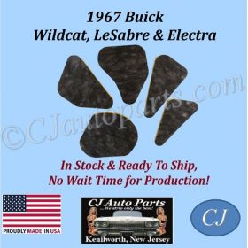 NEW 1967 BUICK WILDCAT LeSABRE ELECTRA 5 PIECE HOOD INSULATION - 1" THICK - BUK-HIN-095