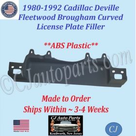 NEW 1980 1981 1982 1983 1984 1985 1986 1987 1988 1989 1990 1991 1992 Cadillac Deville Fleetwood Brougham Curved License Plate Filler