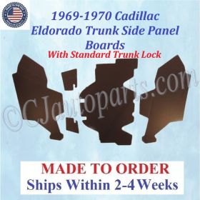 1969 1970 Cadillac Eldorado Hardtop - With Standard Trunk Lock - TRUNK SIDE BOARD PANELS #CAD-SDP-325