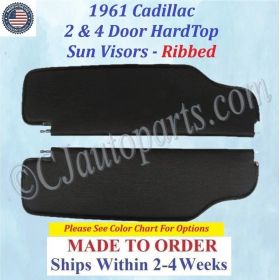 1961 Cadillac Eldorado Deville Fleetwood 2 & 4 Door HardTop SUNVISORS (PAIR) #CAD-SVR-485