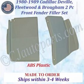 NEW 1980 1981 1982 1983 1984 1985 1986 1987 1988 1989 Cadillac Deville Fleetwood Brougham 2 Piece Front Fender Filler Set