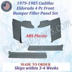 NEW 1979 1980 1981 1982 1983 1984 1985 Cadillac Eldorado 4 Piece FRONT BUMPER PANEL FILLER SET