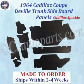 NEW 1964 Cadillac Coupe Deville Hardtop TRUNK SIDE BOARD PANELS - Cadillac Speckle  #CAD-SDP-268