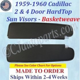 1959 1960 Cadillac Deville Eldorado Fleetwood 2 & 4 Door HardTop SUNVISORS (PAIR) #CAD-SVR-480