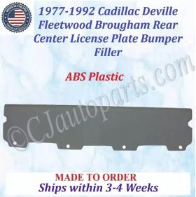 NEW 1977 1978 1979 1980 1981 1982 1983 1984 1985 1986 1987 1988 1989 1990 1991 1992 Cadillac Deville Fleetwood Brougham Rear Center License Plate Filler