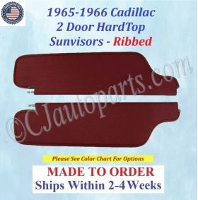 1965-1966 Cadillac Deville Calais Commercial Chassis 2 Door HardTop SUNVISORS (PAIR) #CAD-SVR-495