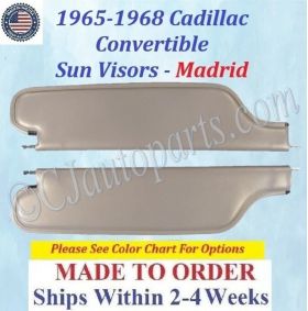 1965 1966 1967 1968 Cadillac Eldorado Deville Convertible SUNVISORS (PAIR) #CAD-SVR-496