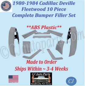 NEW 1980 1981 1982 1983 1984 Cadillac Deville Fleetwood 10 Piece Complete Bumper Filler Set