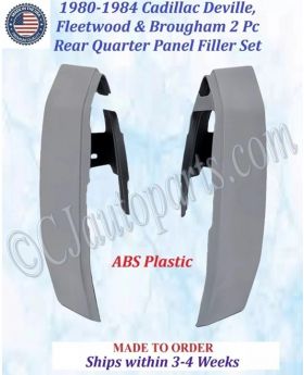 NEW 1980 1981 1982 1983 1984 Cadillac Deville & Fleetwood 2 Piece Rear Quarter Panel Filler Set
