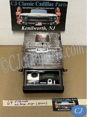 OEM 1969 1970 Cadillac Eldorado Deville Fleetwood Calais Commercial Chassis DASH ASHTRAY ASH TRAY ASSEMBLY WITH TRACKS BLACK #1099363/#1099361/#1492815