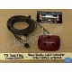 OEM 1974 1975 1976 Cadillac Deville Calais Fleetwood REAR BRAKE LIGHT FIBER OPTIC INDICATORS WITH BEZEL TRIM - RED #9669614