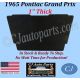 REM 1965 PONTIAC GRAND PRIX HOOD INSULATION IN STOCK -  1" THICK - GPX-HIN-020