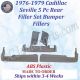 NEW 1977 1978 1979 Cadillac Deville & Fleetwood 2 Piece Front Fender Filler Set