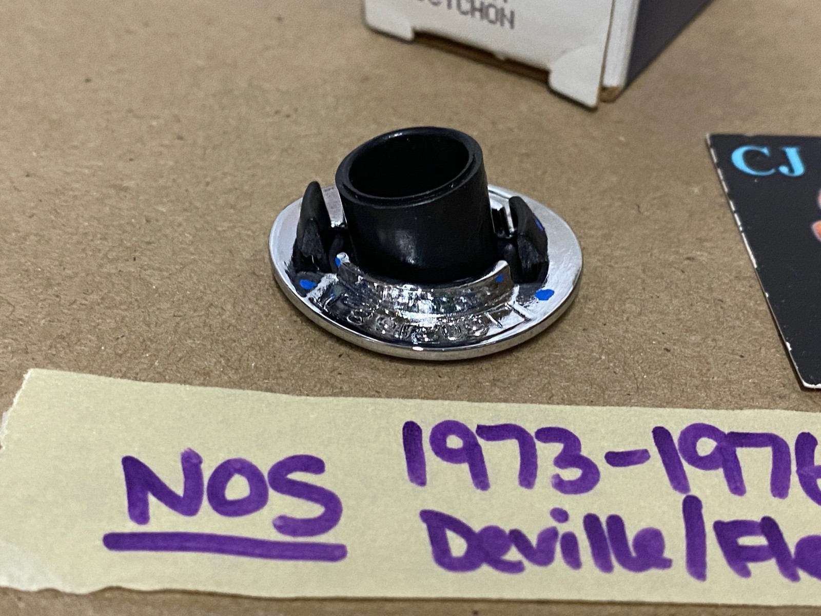 NOS 1973 1974 1975 1976 Cadillac Deville Fleetwood Calais ANTENNA BEZEL TRIM ESCUTCHEON #1602168 - Image 11