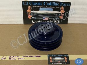 RESTORED 1958 1959 1960 1961 1962 1963 1964 1965 1966 1967 Cadillac Calais Fleetwood Deville Eldorado 365/390/429 ENGINE A/C WATER PUMP PULLEY ~ TRIPLE (3) GROOVE #1483552