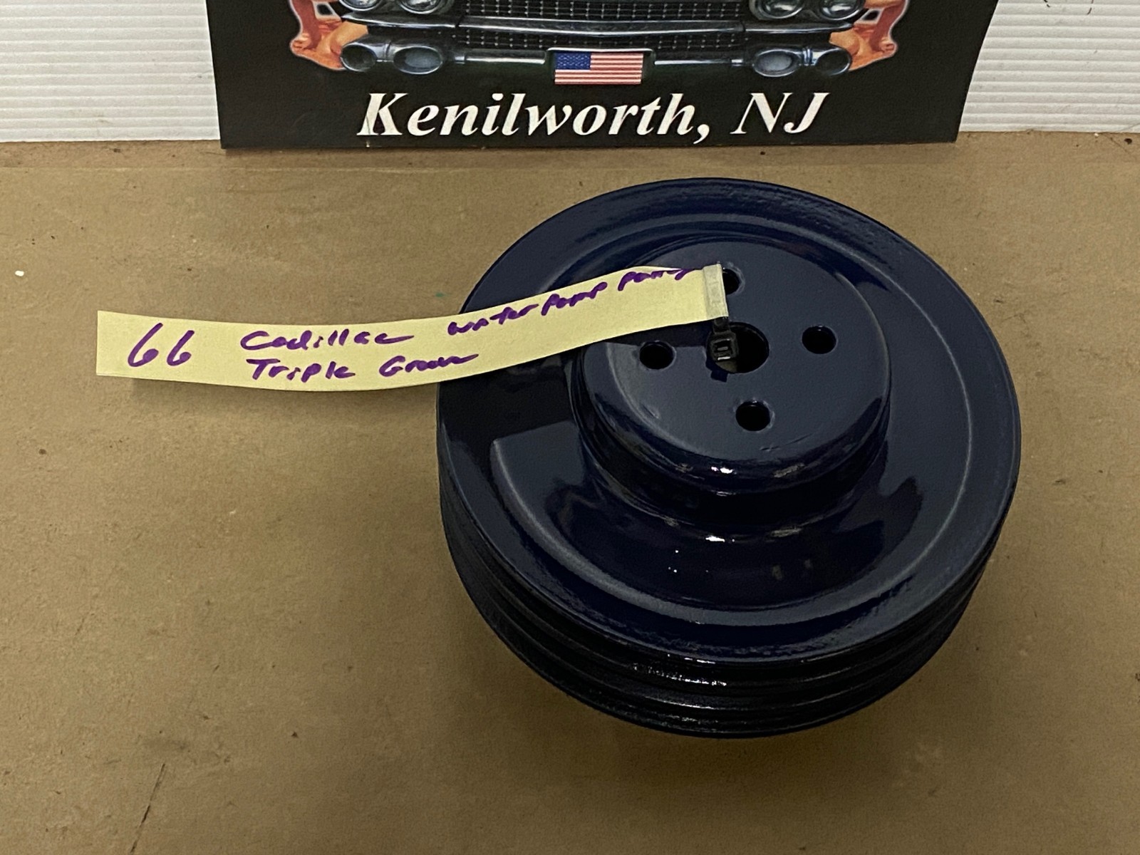 RESTORED 1958 1959 1960 1961 1962 1963 1964 1965 1966 1967 Cadillac Calais Fleetwood Deville Eldorado 365/390/429 ENGINE A/C WATER PUMP PULLEY ~ TRIPLE (3) GROOVE #1483552 - Image 16