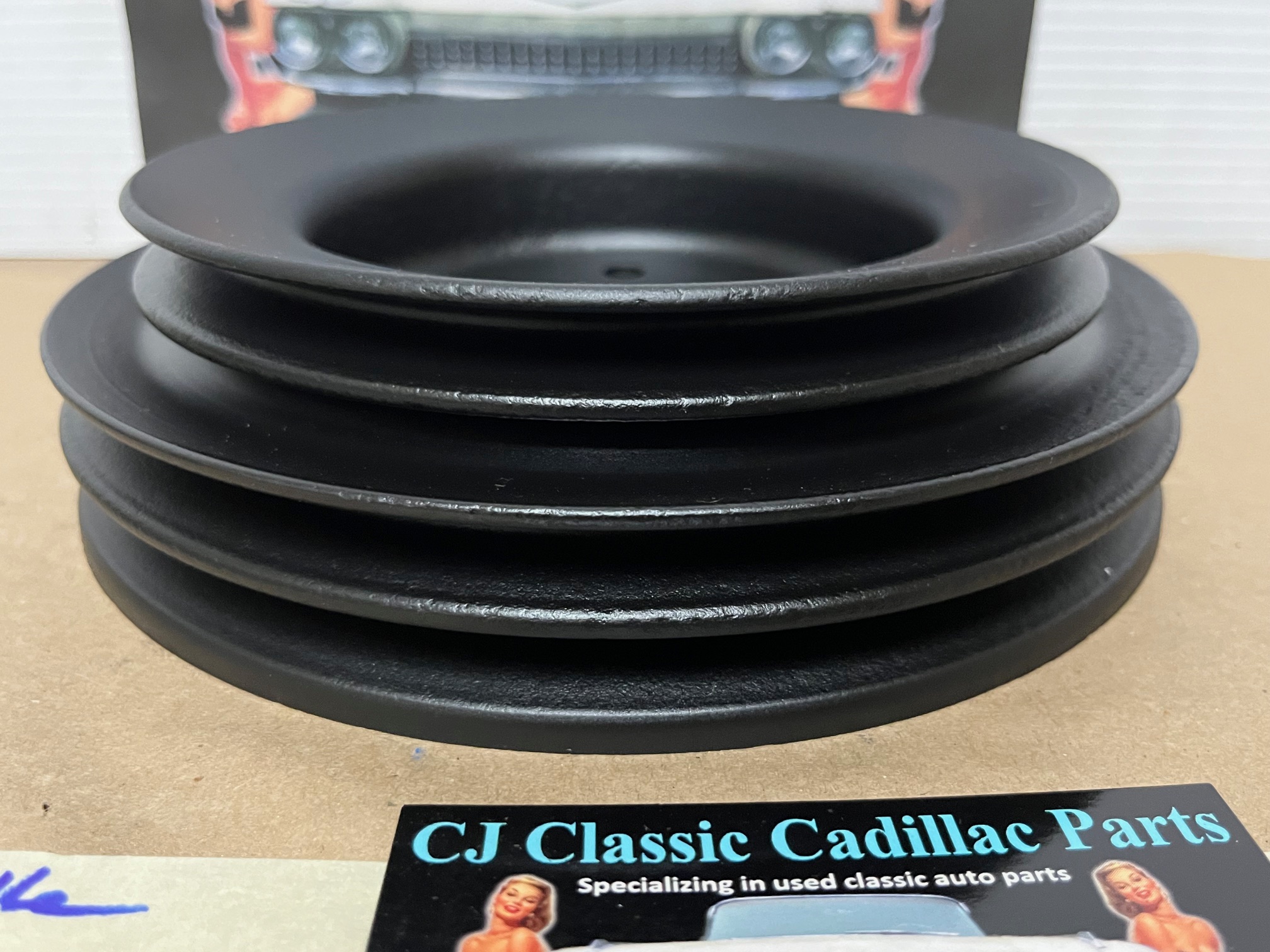 RESTORED 1968 1969 1971 1972 Cadillac Eldorado Fleetwood Deville Calais 472/500 STEEL CRANK CRANKSHAFT PULLEY TRIPLE (3) GROOVE #3515761 - Image 4