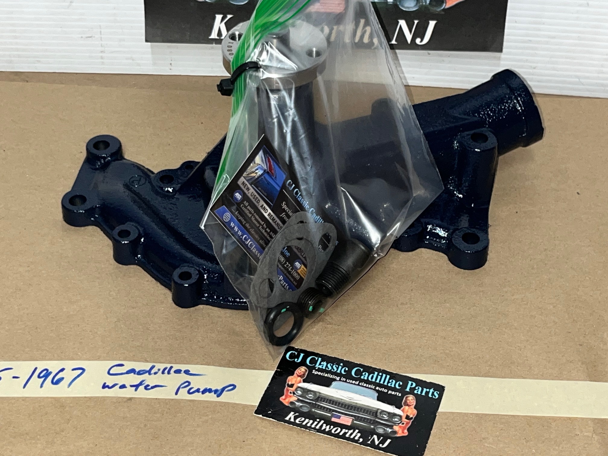 NEW 1965 1966 1967 Cadillac Deville Eldorado Fleetwood Calais WATER PUMP 2 OUTLETS 429 ENGINE WITH GASKET & SEAL - Image 11