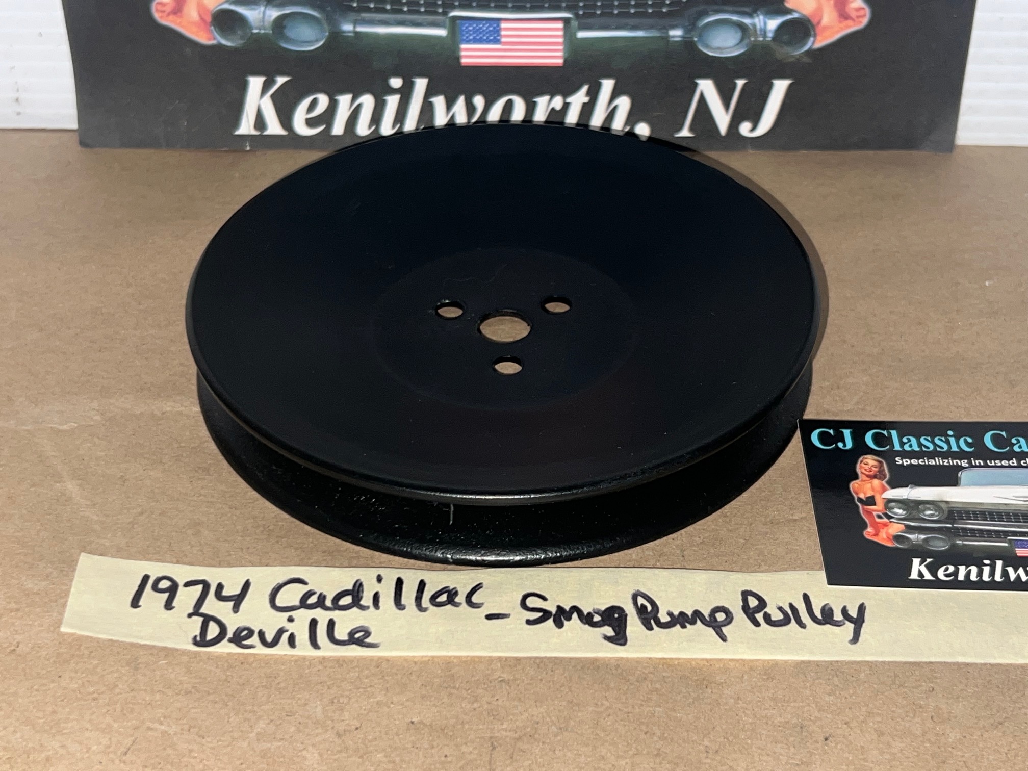 RESTORED 1968 1969 1970 1971 1972 1973 1974 1975 1976 Cadillac Eldorado, Deville, Fleetwood, Calais 472 500 Engine SMOG A.I.R. EMISSIONS PUMP PULLEY ONE GROOVE #1602564 - Image 2