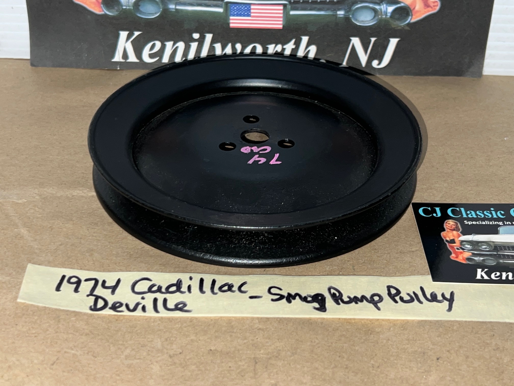 RESTORED 1968 1969 1970 1971 1972 1973 1974 1975 1976 Cadillac Eldorado, Deville, Fleetwood, Calais 472 500 Engine SMOG A.I.R. EMISSIONS PUMP PULLEY ONE GROOVE #1602564 - Image 6