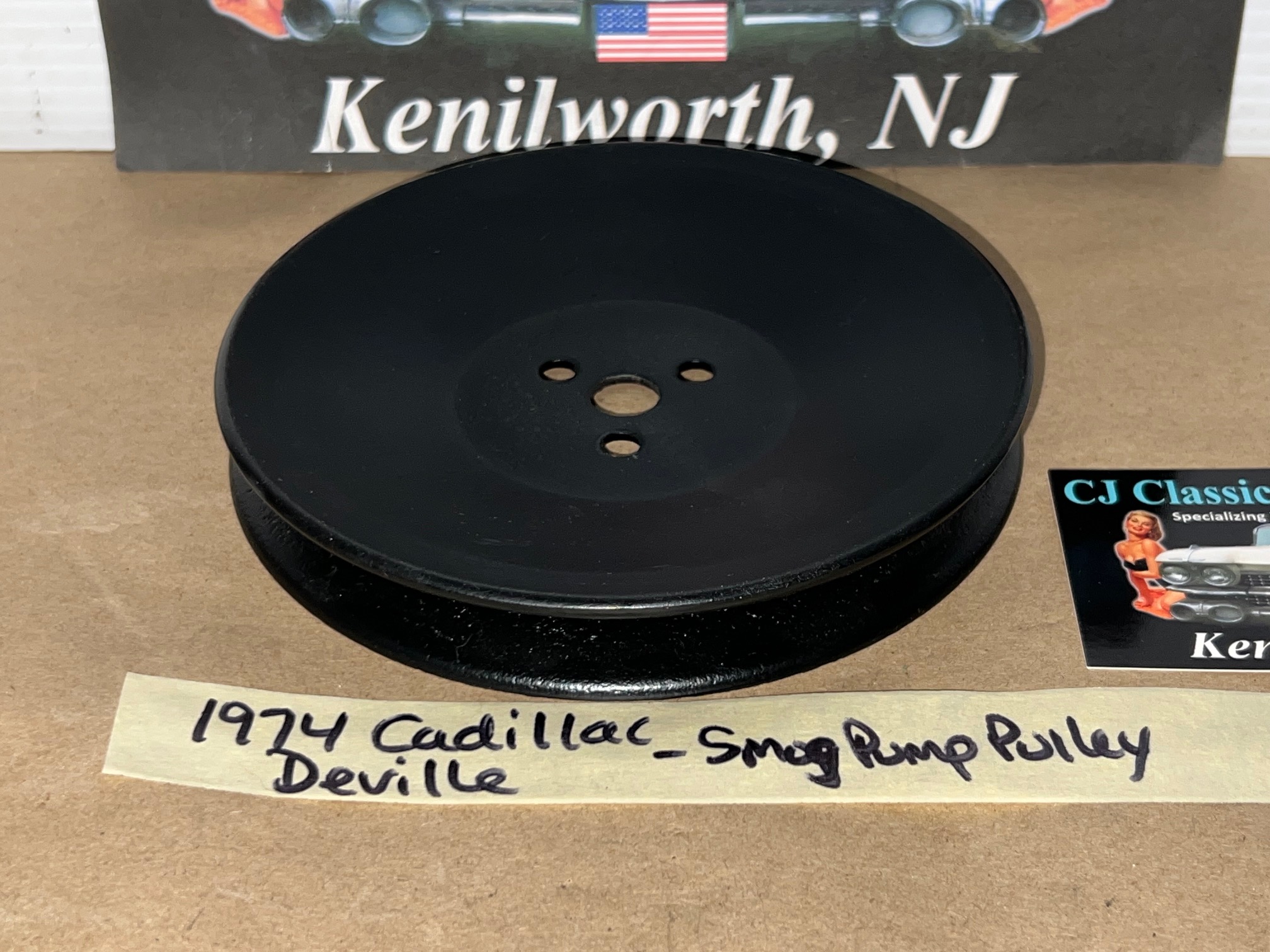 RESTORED 1968 1969 1970 1971 1972 1973 1974 1975 1976 Cadillac Eldorado, Deville, Fleetwood, Calais 472 500 Engine SMOG A.I.R. EMISSIONS PUMP PULLEY ONE GROOVE #1602564 - Image 9