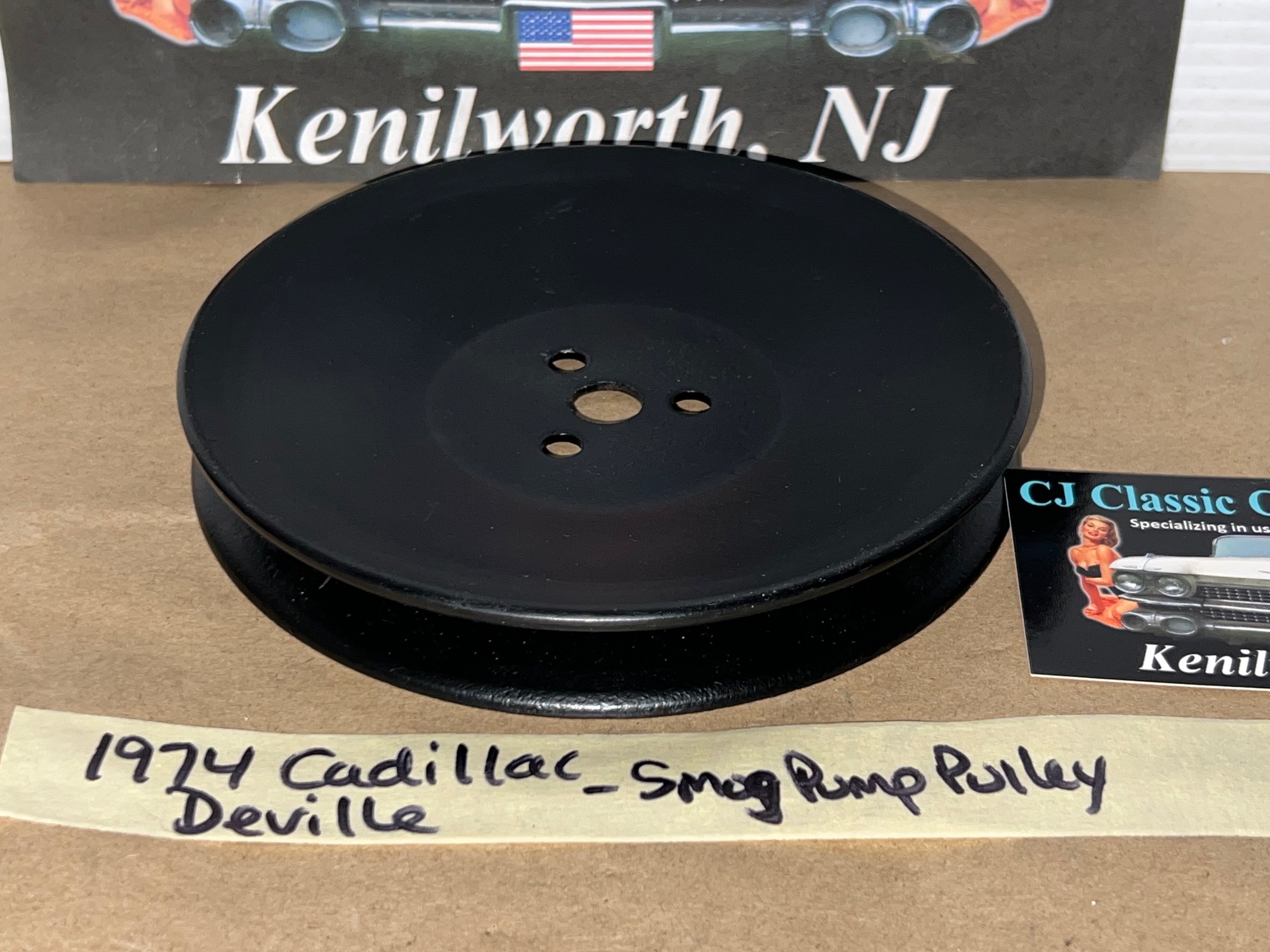 RESTORED 1968 1969 1970 1971 1972 1973 1974 1975 1976 Cadillac Eldorado, Deville, Fleetwood, Calais 472 500 Engine SMOG A.I.R. EMISSIONS PUMP PULLEY ONE GROOVE #1602564 - Image 11