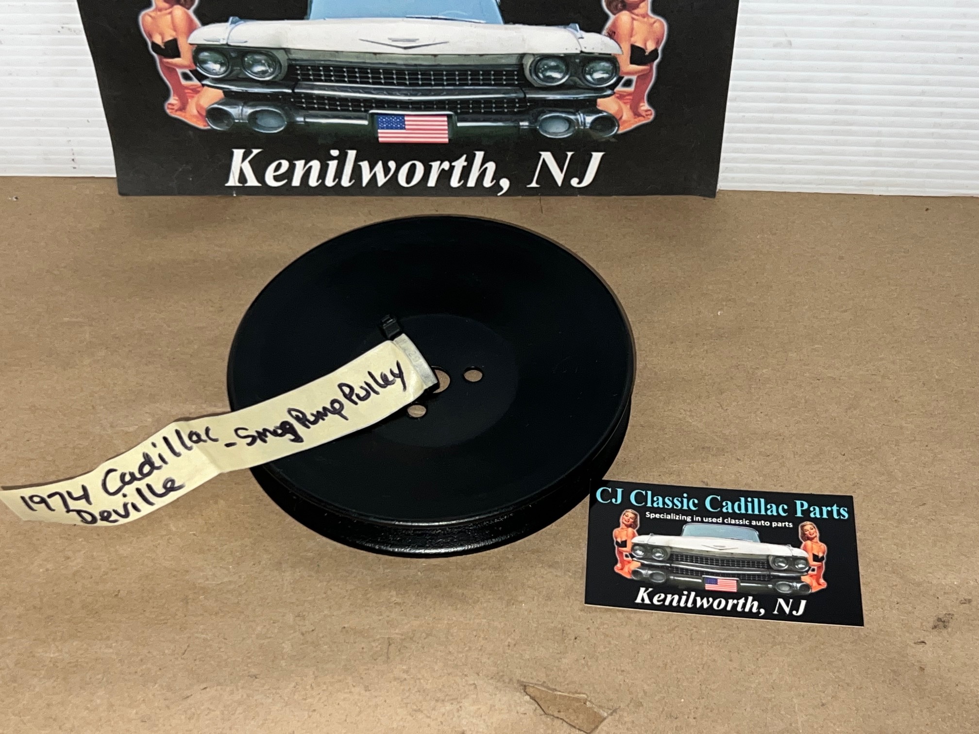 RESTORED 1968 1969 1970 1971 1972 1973 1974 1975 1976 Cadillac Eldorado, Deville, Fleetwood, Calais 472 500 Engine SMOG A.I.R. EMISSIONS PUMP PULLEY ONE GROOVE #1602564 - Image 14