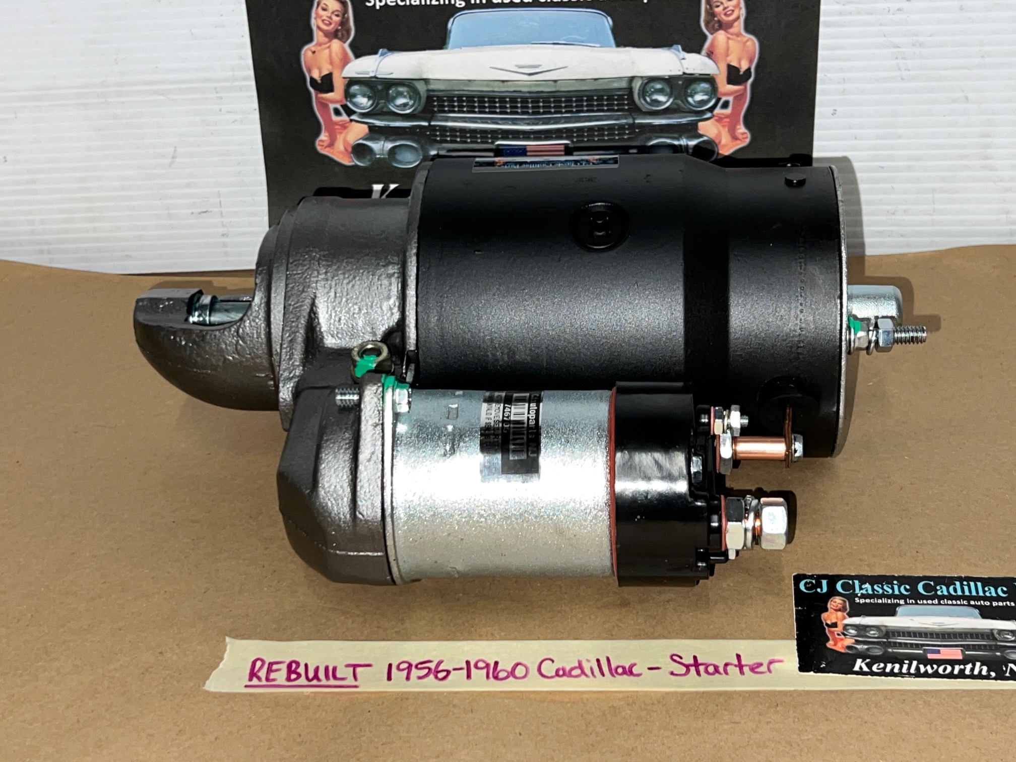 REBUILT 1956 1957 1958 1959 1960 Cadillac Deville Fleetwood Eldorado REBUILT STARTER WITH NEW SOLENOID #1107642/#1107657 - Image 2