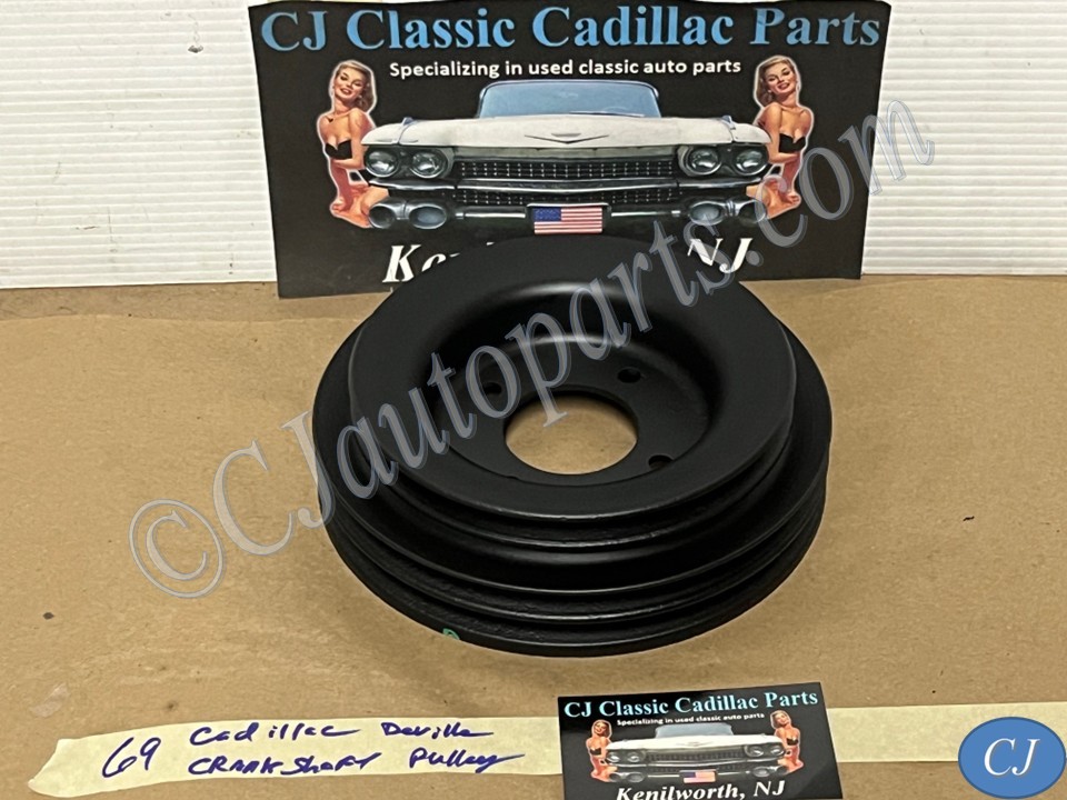 RESTORED 1968 1969 1971 1972 Cadillac Eldorado Fleetwood Deville Calais 472/500 STEEL CRANK CRANKSHAFT PULLEY TRIPLE (3) GROOVE #3515761