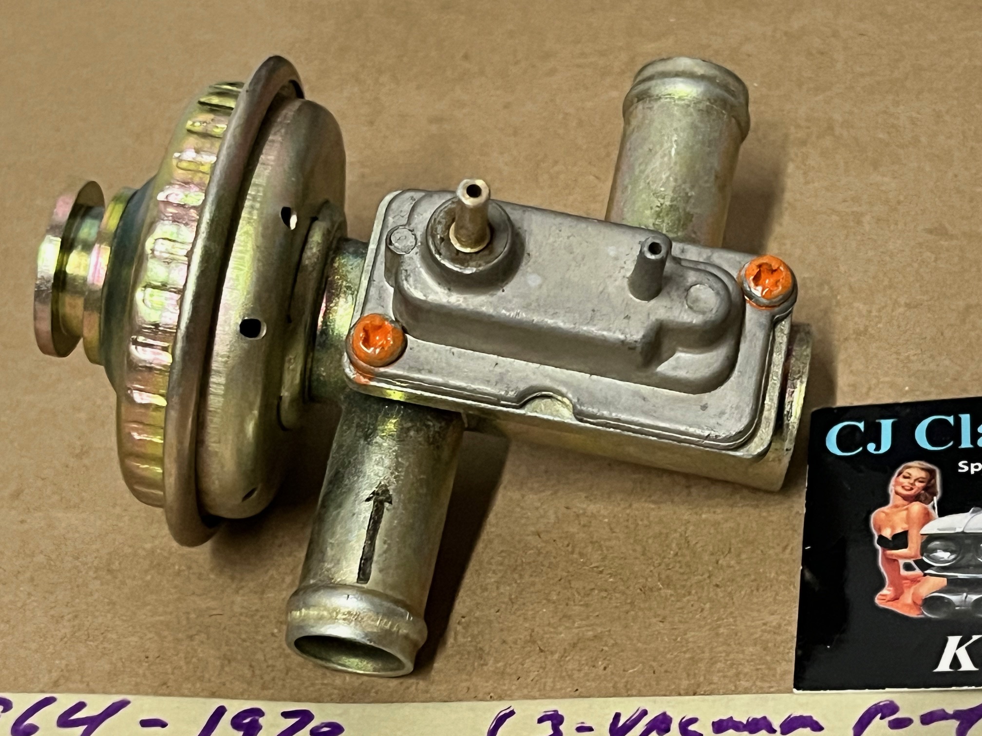NEW NORS 1964 1965 1966 1967 1968 1969 1970 Cadillac Deville Fleetwood Eldorado A/C HEATER CONTROL VALVE - 3 VACUUM PORTS 1971 1972 1973 1974 1975 1976 Fleetwood Rear A/C - Image 2