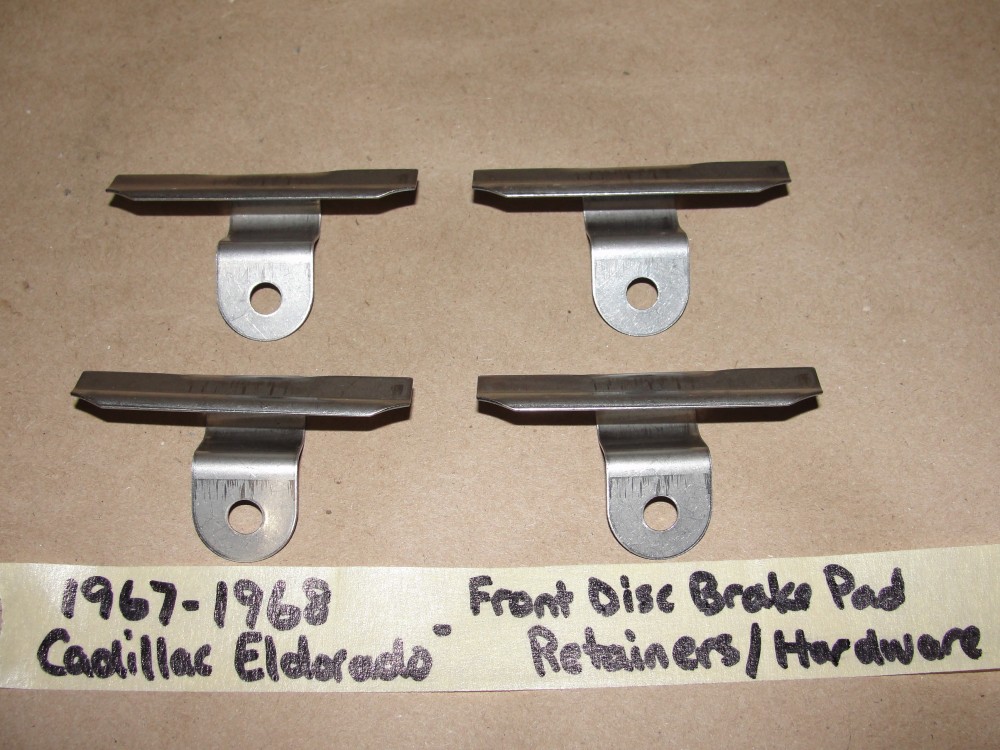 NEW 1967 1968 CADILLAC ELDORADO FRONT DISC BRAKES PAD RETAINER HARDWARE ANTI RATTLE CLIPS BRACKETS KIT - Image 2