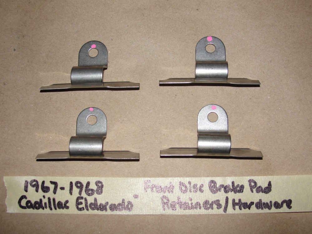 NEW 1967 1968 CADILLAC ELDORADO FRONT DISC BRAKES PAD RETAINER HARDWARE ANTI RATTLE CLIPS BRACKETS KIT - Image 4