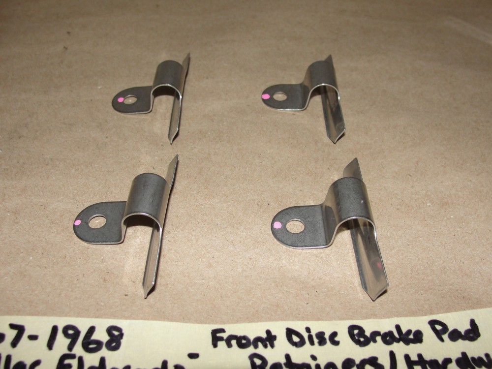 NEW 1967 1968 CADILLAC ELDORADO FRONT DISC BRAKES PAD RETAINER HARDWARE ANTI RATTLE CLIPS BRACKETS KIT - Image 6