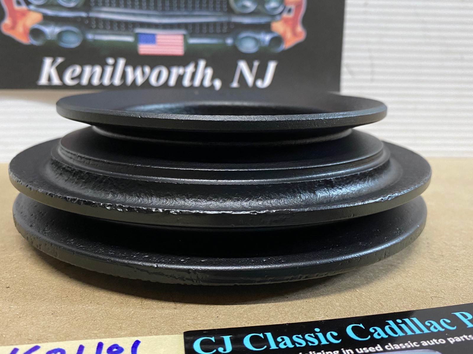 RESTORED 1973 73 Cadillac Deville Eldorado Calais Fleetwood 472 500 Engine WATER PUMP PULLEY DOUBLE GROOVE #1601101 - Image 11