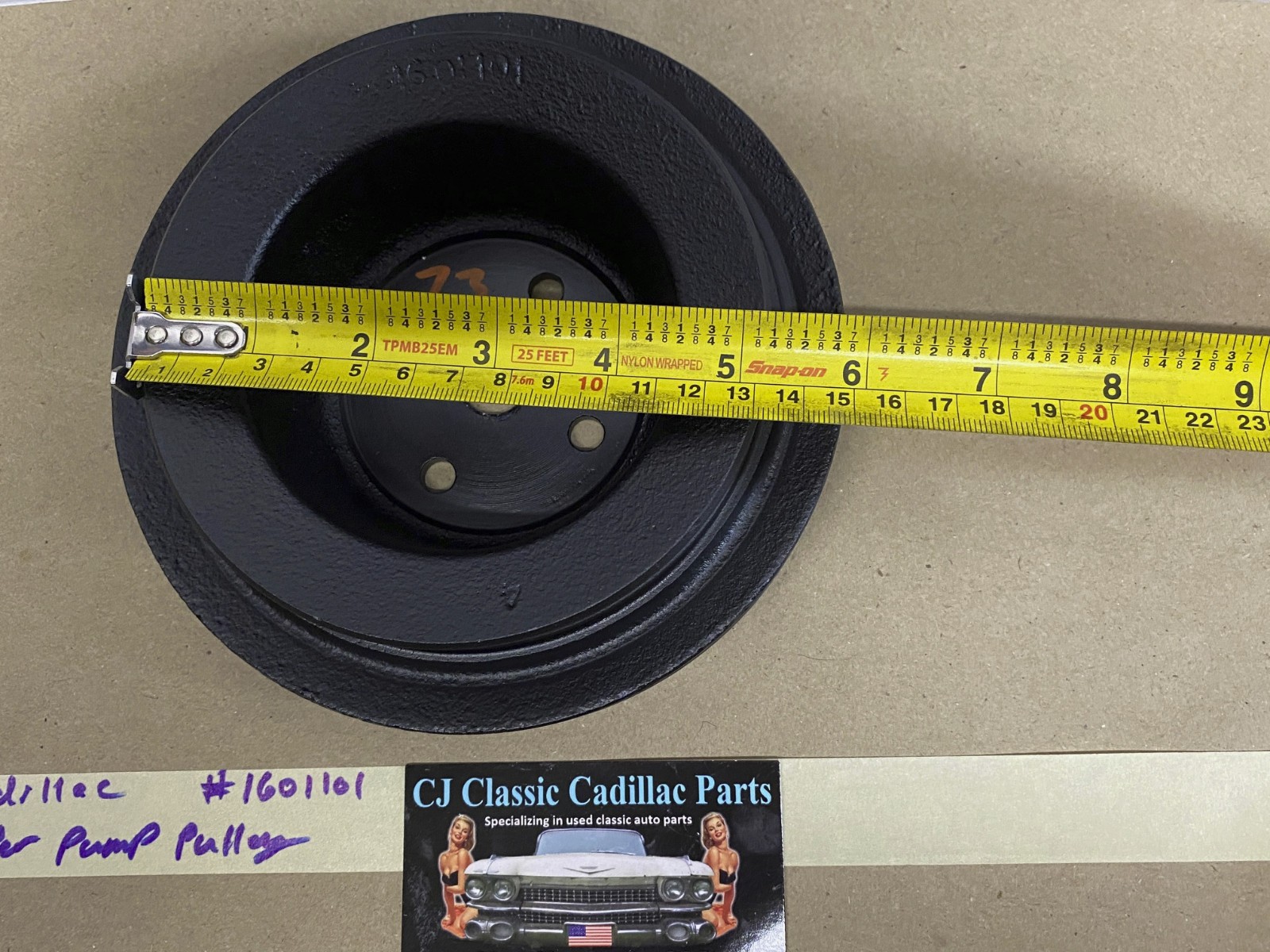 RESTORED 1973 73 Cadillac Deville Eldorado Calais Fleetwood 472 500 Engine WATER PUMP PULLEY DOUBLE GROOVE #1601101 - Image 12