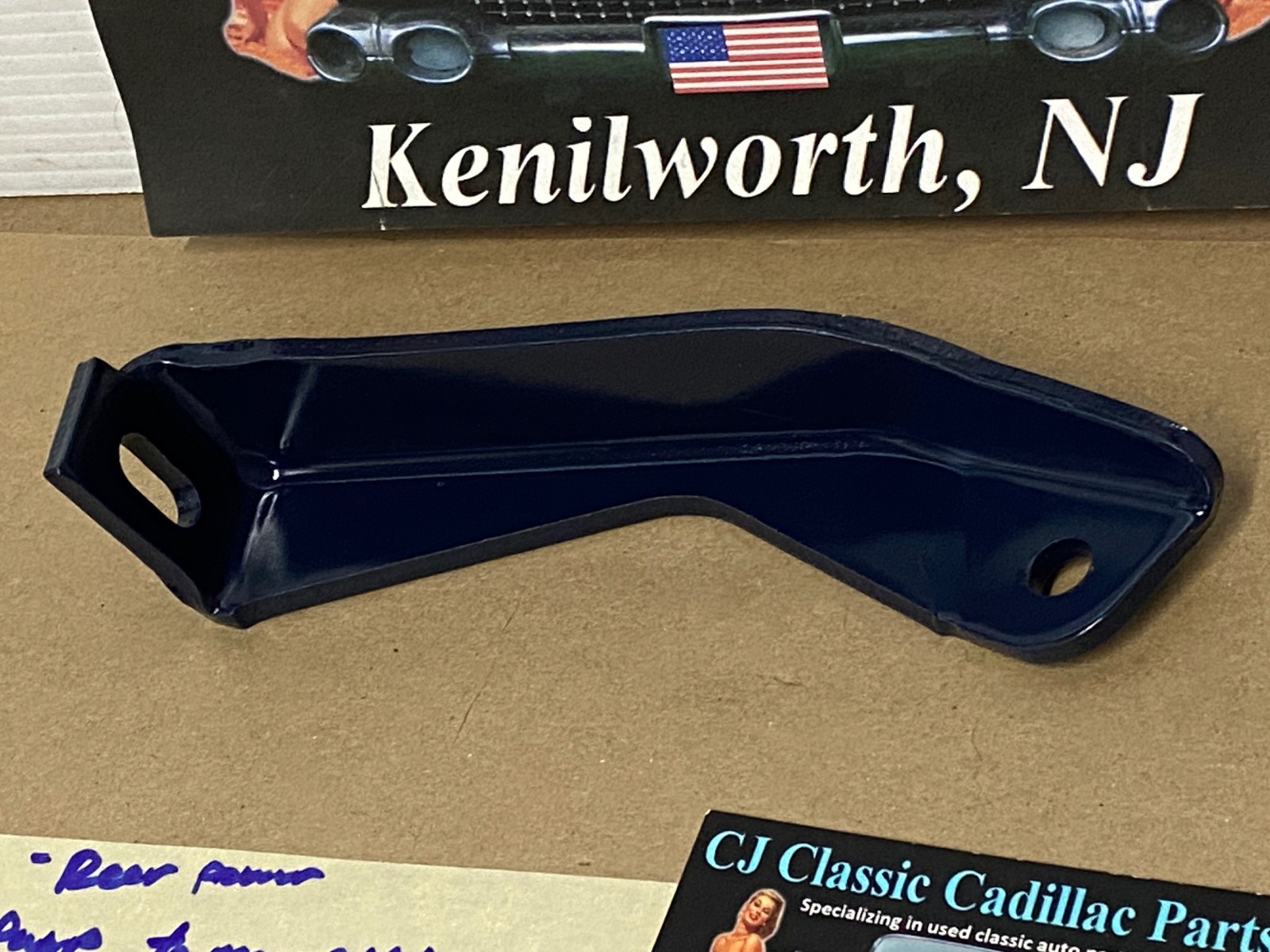 OEM 1959 1960 Cadillac Deville Eldorado Fleetwood 390 ENGINE REAR POWER STEERING PUMP TO EXHAUST MANIFOLD MOUNTING BRACKET #1472427 - Image 2