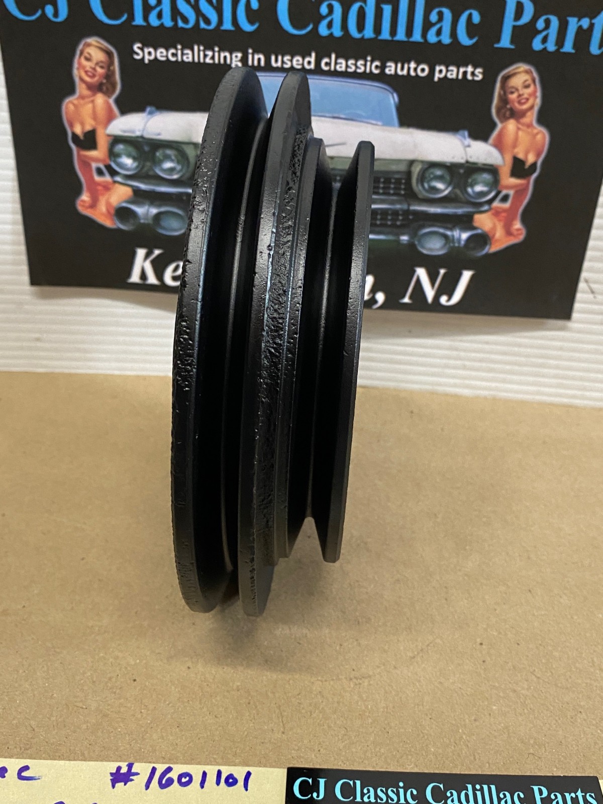 RESTORED 1973 73 Cadillac Deville Eldorado Calais Fleetwood 472 500 Engine WATER PUMP PULLEY DOUBLE GROOVE #1601101 - Image 7