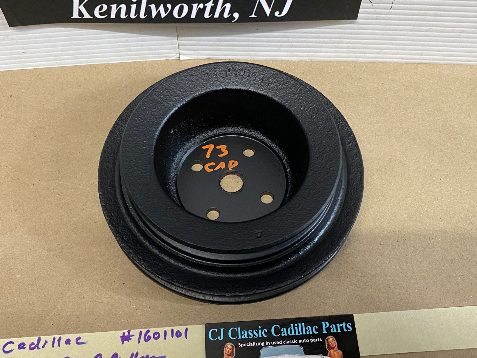 RESTORED 1973 73 Cadillac Deville Eldorado Calais Fleetwood 472 500 Engine WATER PUMP PULLEY DOUBLE GROOVE #1601101 - Image 8