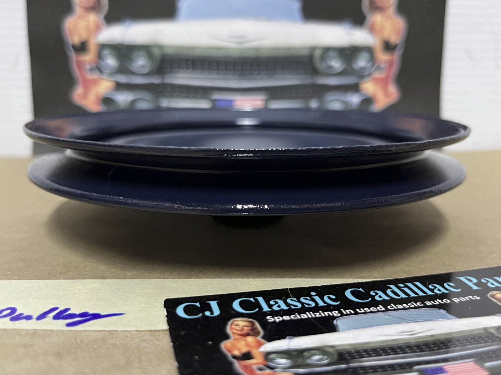 RESTORED 1957 1958 1961 1962 Cadillac Deville, Eldorado, Series 60 Fleetwood, Series 62, 390 Engine POWER STEERING PUMP PULLEY SINGLE GROOVE #1470535 - Image 9