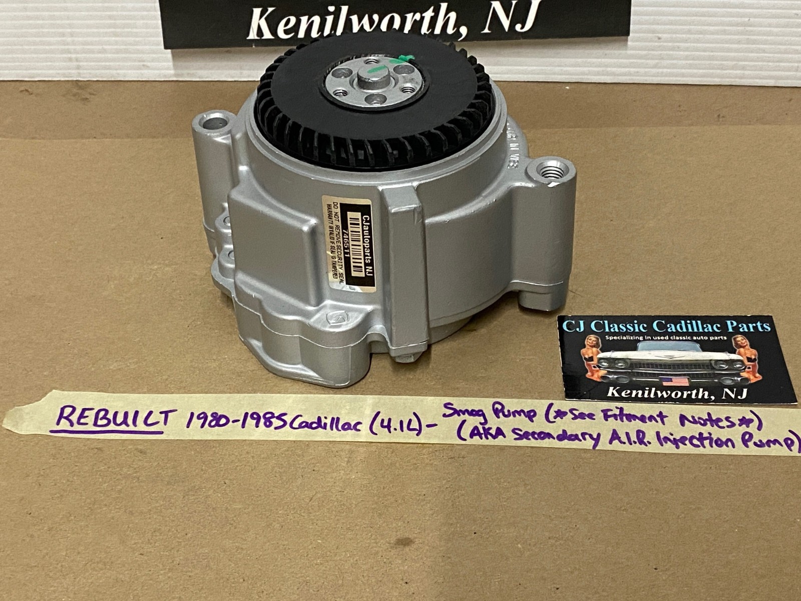 REBUILT 1980 1981 1982 1983 1984 1985 Cadillac Deville Eldorado Fleetwood Seville Commercial Chassis SMOG EMISSIONS SECONDARY A.I.R. INJECTION PUMP - Image 2