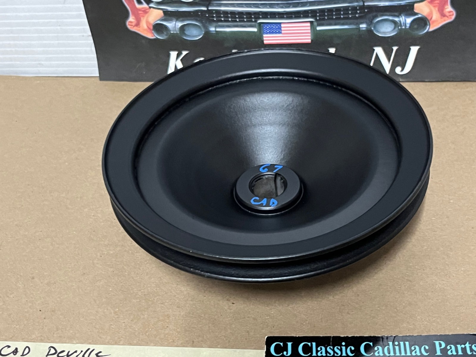 RESTORED 1964 1965 1966 1967 1968 1969 1670 1971 1972 CADILLAC CALAIS FLEETWOOD ELDORADO DEVILLE 429 ENGINE POWER STEERING PUMP PULLEY SINGLE ONE GROOVE #1490902 - Image 8