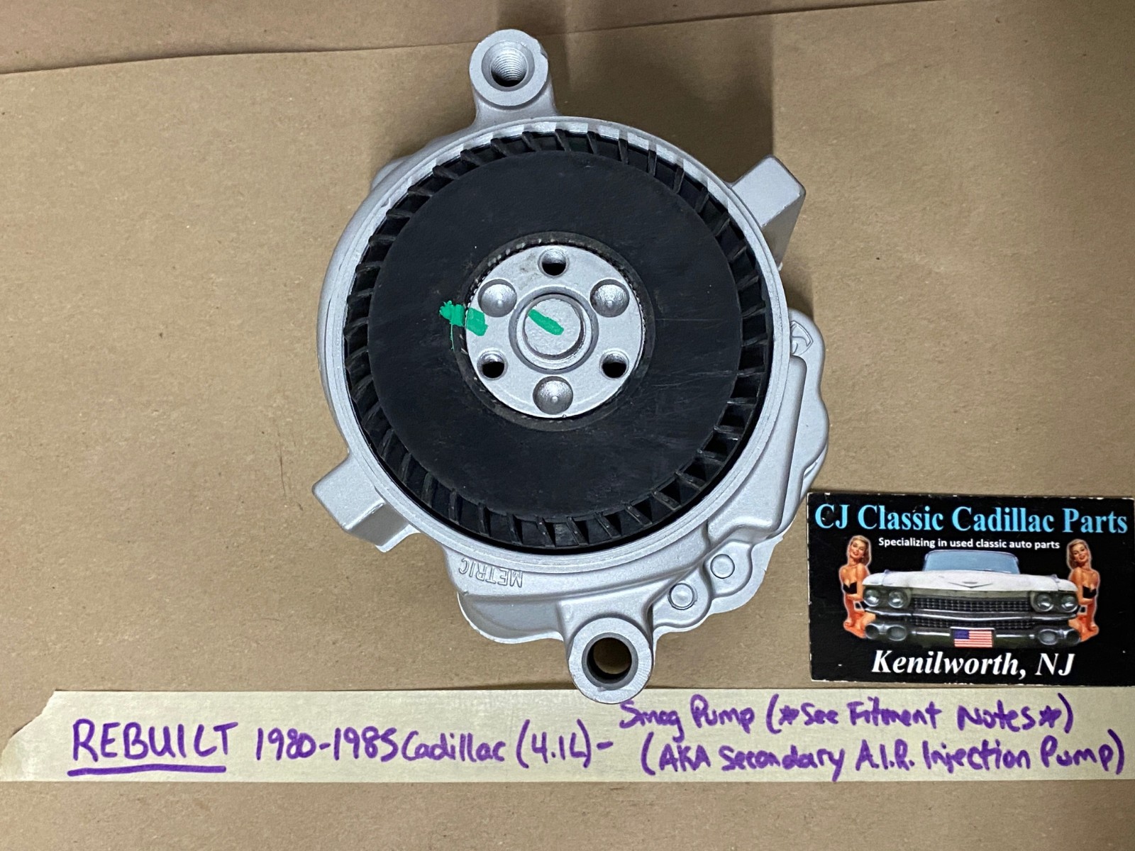 REBUILT 1980 1981 1982 1983 1984 1985 Cadillac Deville Eldorado Fleetwood Seville Commercial Chassis SMOG EMISSIONS SECONDARY A.I.R. INJECTION PUMP - Image 8