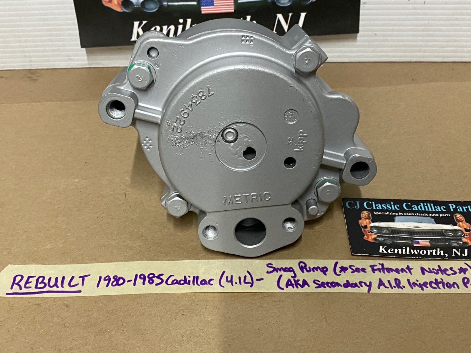 REBUILT 1980 1981 1982 1983 1984 1985 Cadillac Deville Eldorado Fleetwood Seville Commercial Chassis SMOG EMISSIONS SECONDARY A.I.R. INJECTION PUMP - Image 9