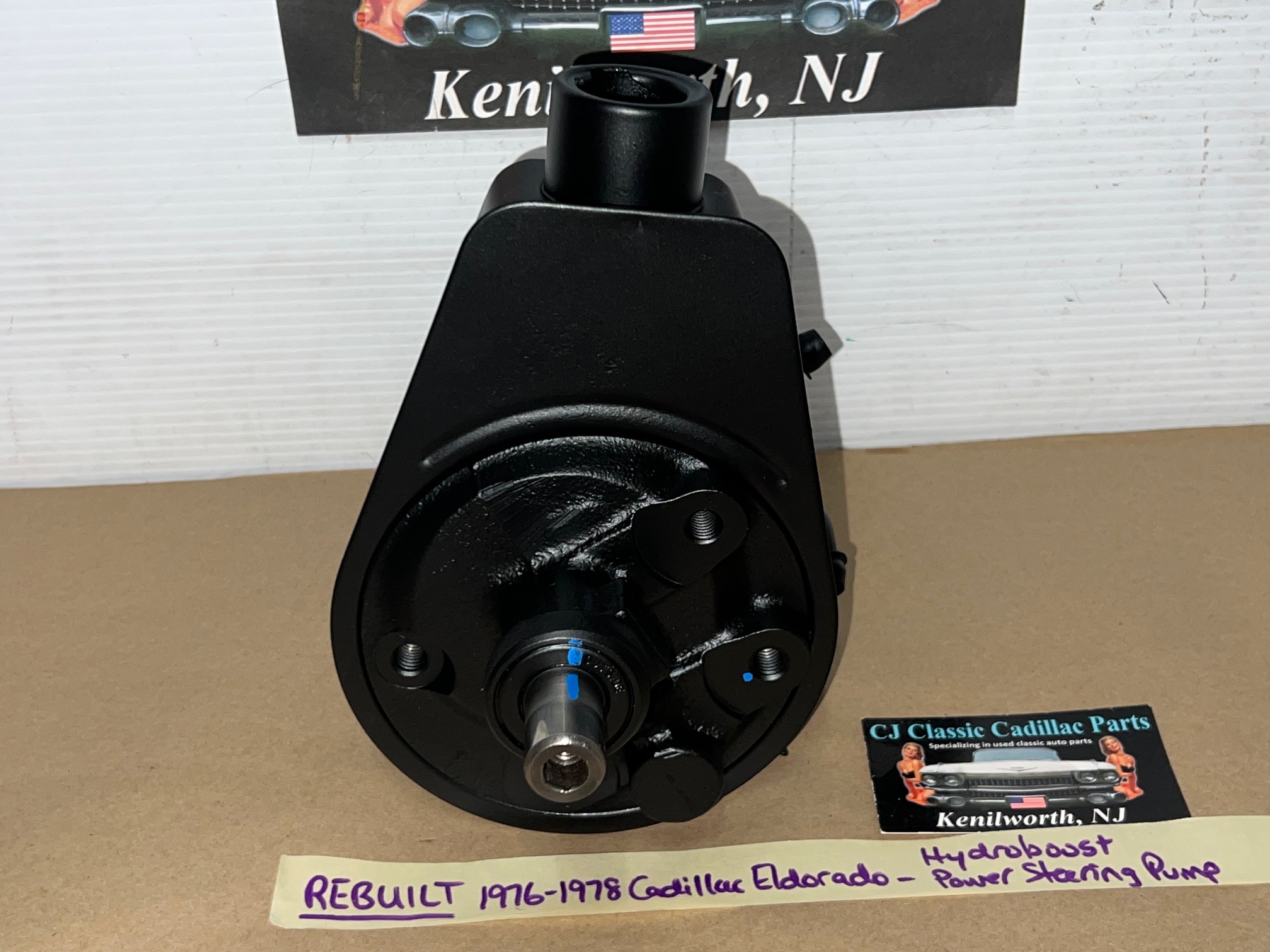 REBUILT 1976 1977 1978 CADILLAC ELDORADO HYDROBOOST HYDRAULIC POWER STEERING PUMP WITH FACTORY ORIGINAL RESERVOIR