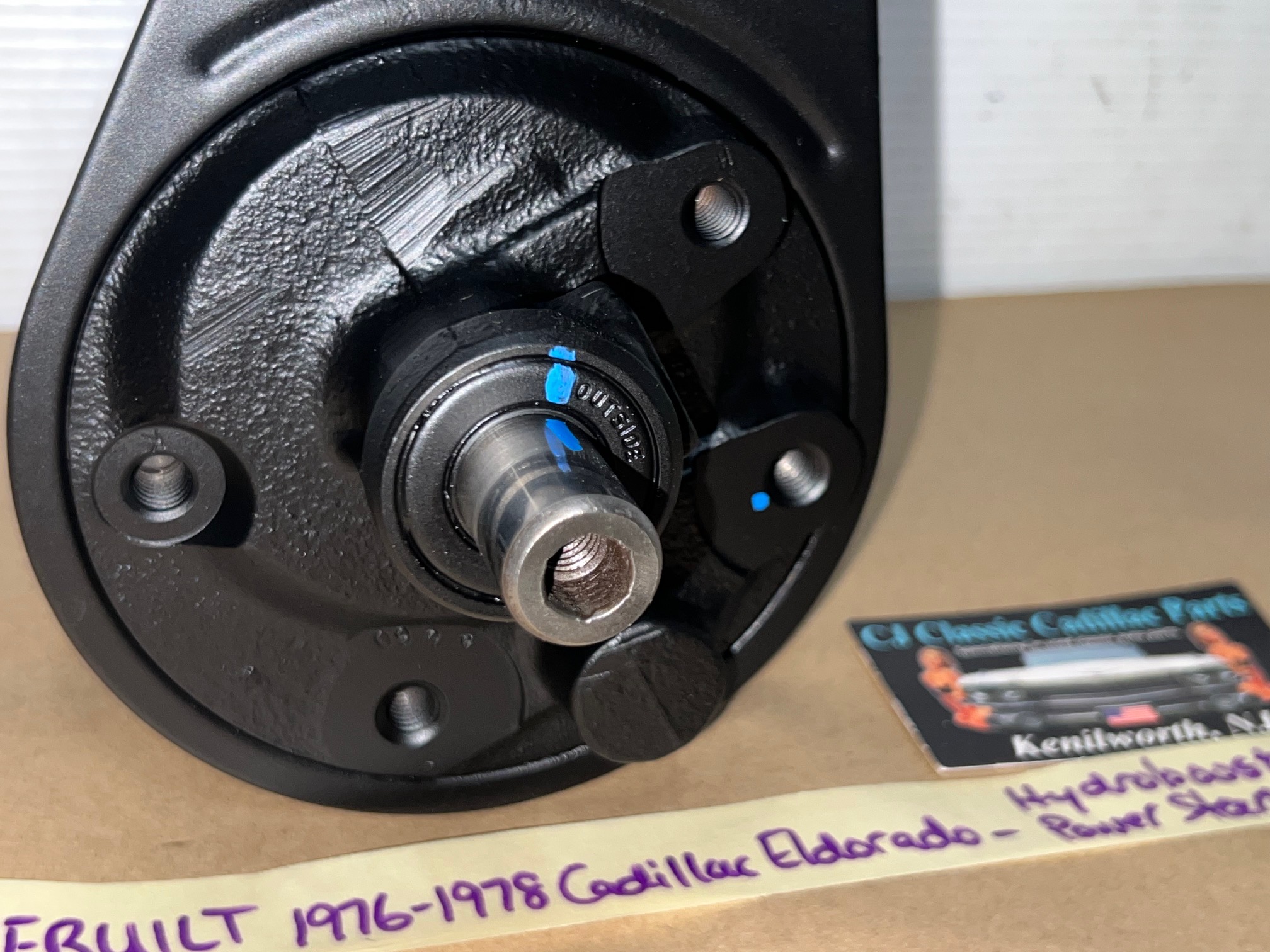 REBUILT 1976 1977 1978 CADILLAC ELDORADO HYDROBOOST HYDRAULIC POWER STEERING PUMP WITH FACTORY ORIGINAL RESERVOIR - Image 3