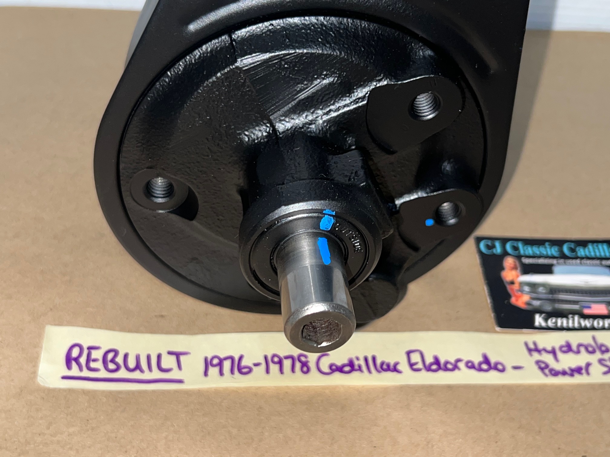 REBUILT 1976 1977 1978 CADILLAC ELDORADO HYDROBOOST HYDRAULIC POWER STEERING PUMP WITH FACTORY ORIGINAL RESERVOIR - Image 4