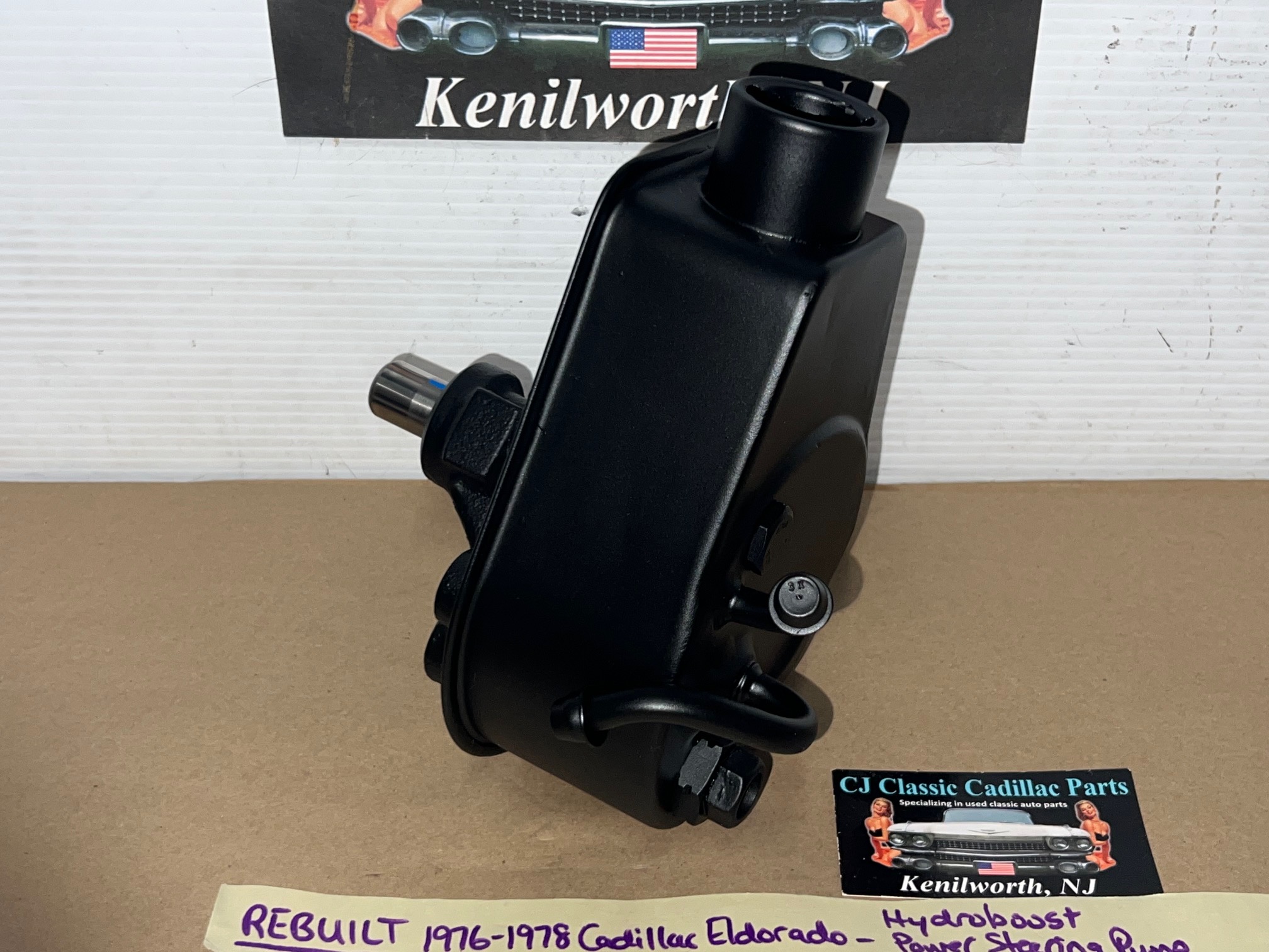 REBUILT 1976 1977 1978 CADILLAC ELDORADO HYDROBOOST HYDRAULIC POWER STEERING PUMP WITH FACTORY ORIGINAL RESERVOIR - Image 9