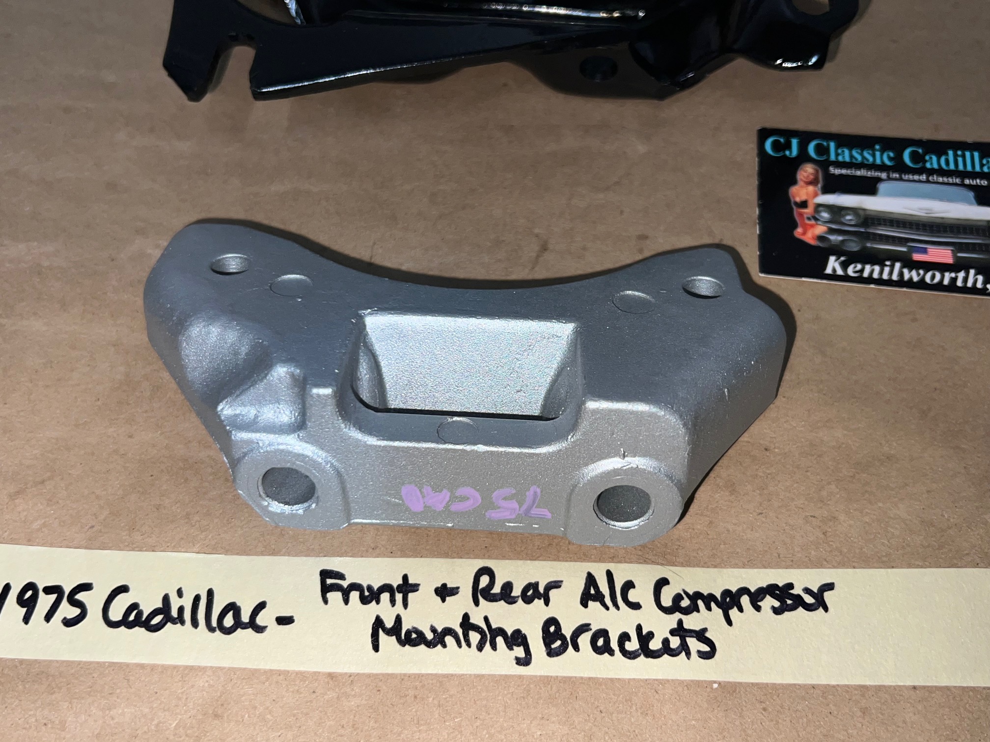OEM 1968 1969 1970 1971 1972 1973 1974 1975 1976 Cadillac Deville Eldorado Fleetwood Calais FRONT & REAR A/C COMPRESSOR MOUNTING BRACKETS SUPPORT #1492985/#1488838 - Image 17