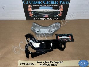 OEM 1968 1969 1970 1971 1972 1973 1974 1975 1976 Cadillac Deville Eldorado Fleetwood Calais FRONT & REAR A/C COMPRESSOR MOUNTING BRACKETS SUPPORT #1492985/#1488838